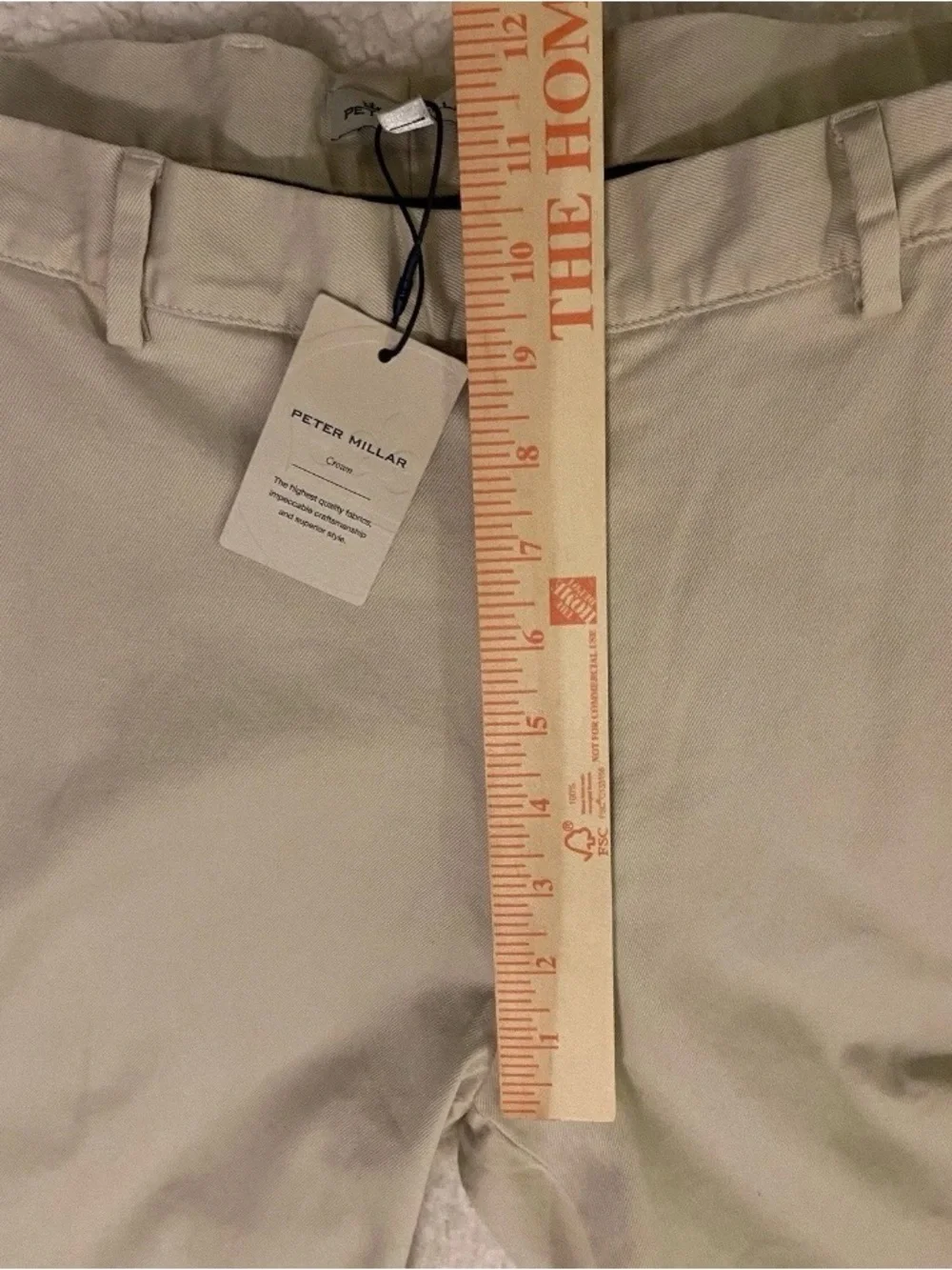Peter Millar Men's Dress Pants 34x35 Khaki Golf Chino Flat-Front NWT New $175